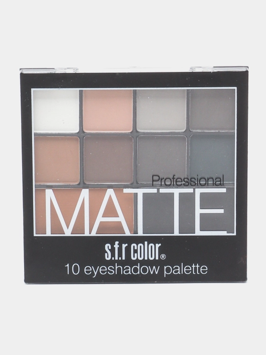 Палетка матовых теней для век Matte Eyeshadow Palette, 10 оттенков - 