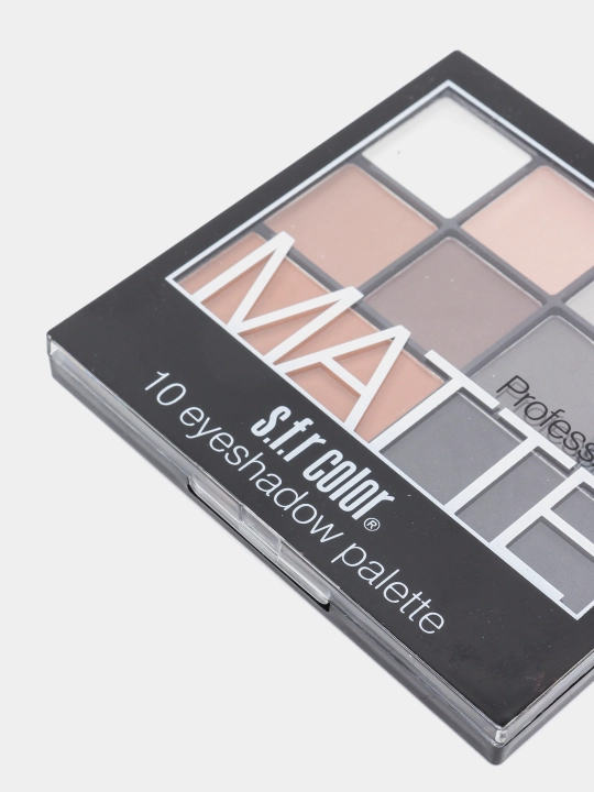 Палетка матовых теней для век Matte Eyeshadow Palette, 10 оттенков