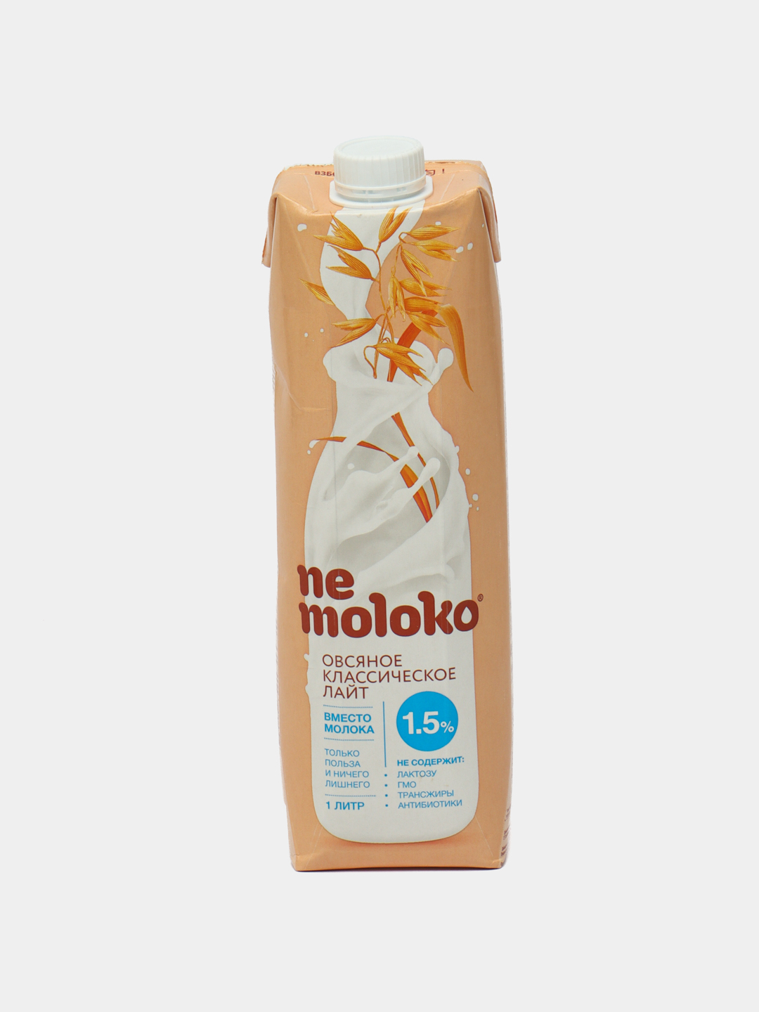 O'simlik suti "Nemoloko" jo'xori Yengil 1,5%, 1 litr - 