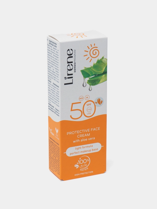 Защитная эмульсия для лица Lirene Алоэ вера SPF50, 50 мл