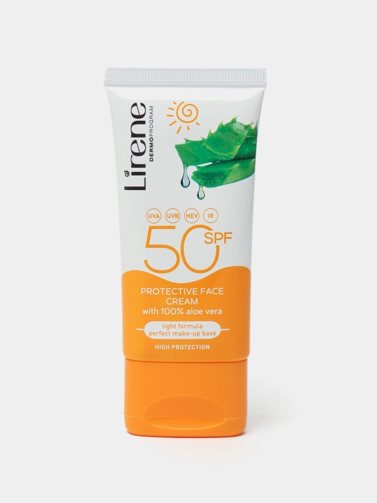 Защитная эмульсия для лица Lirene Алоэ вера SPF50, 50 мл - 