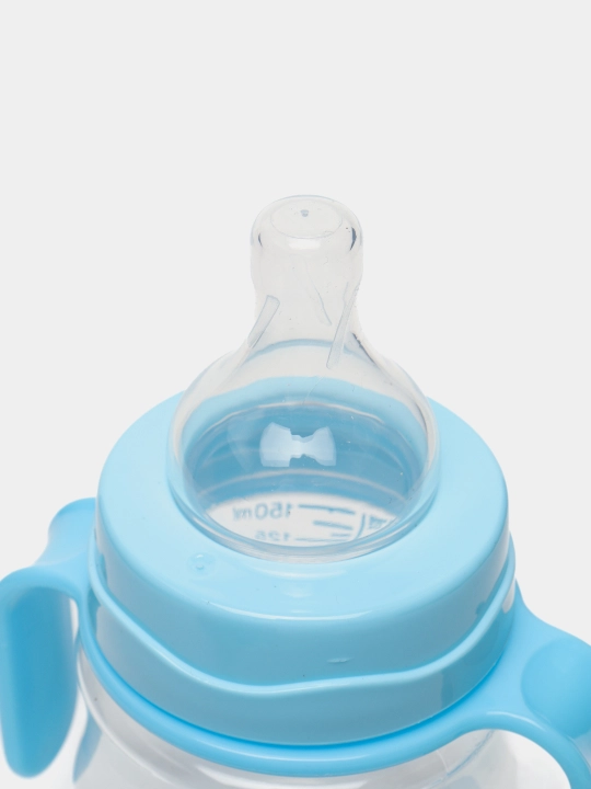 Oziqlantiruvchi shisha oval tutqichli, keng bo'yin bilan, 150 ml
