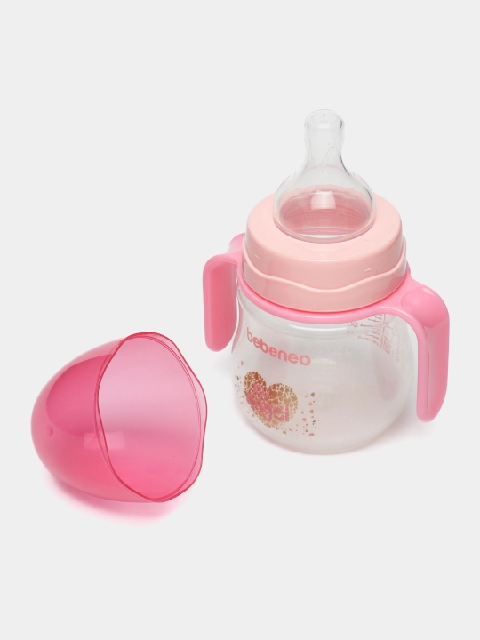 Oziqlantiruvchi shisha oval tutqichli, keng bo'yin bilan, 150 ml