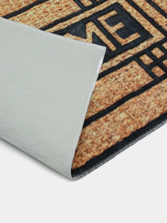Коврик придверный в прихожую Dudu textile, с принтом Welcome, 50 * 80