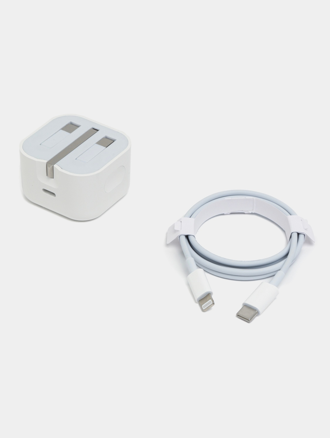Zaryadka iPhone, blok + kabel Type C/Lightning, tez quvvatlash 20 Vtni ...