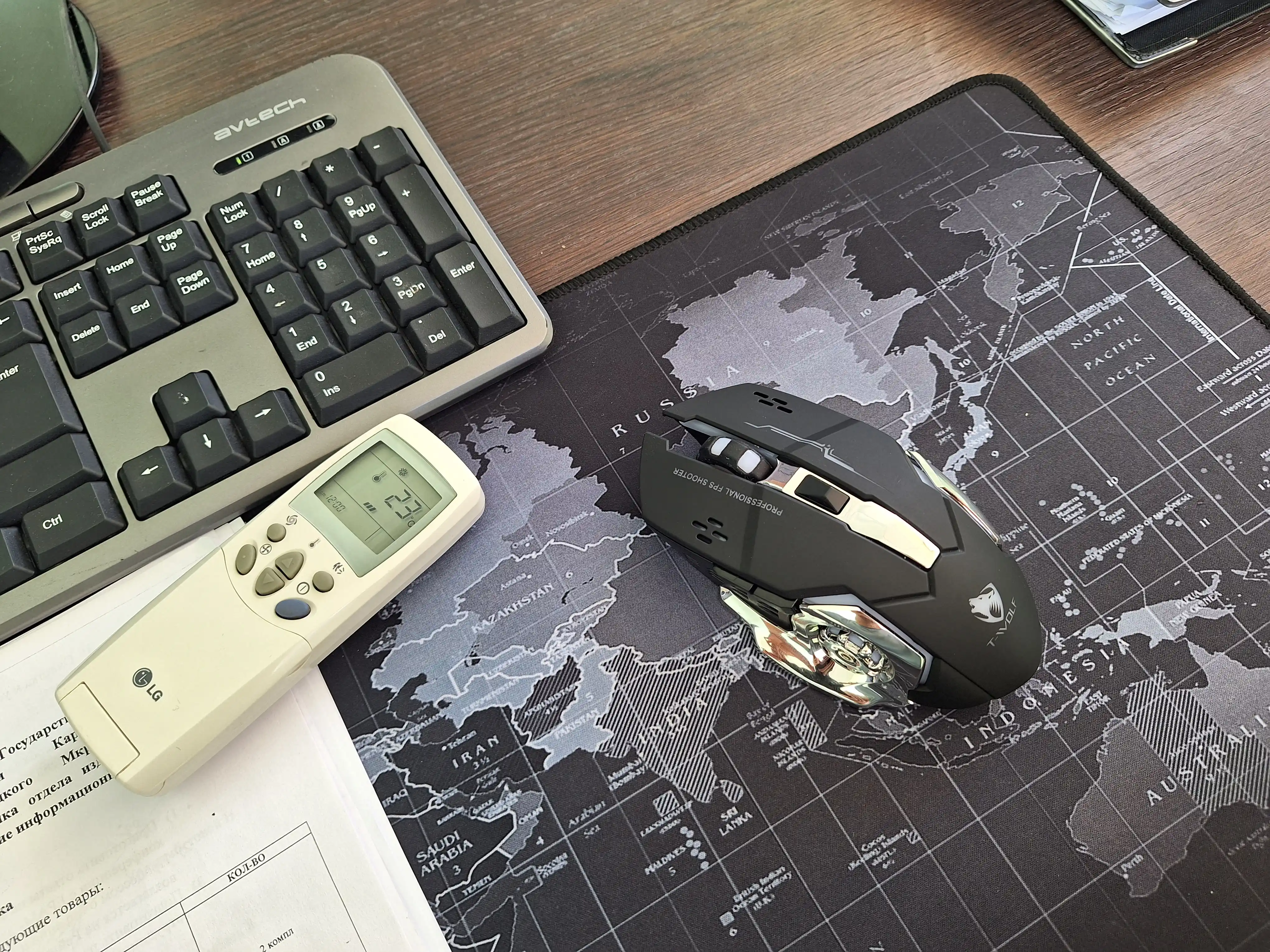 Simsiz oyin sichqonchasi, T-WOLF Q13 RGB, qayta zaryadlanuvchi, tovushsiz ergonomik