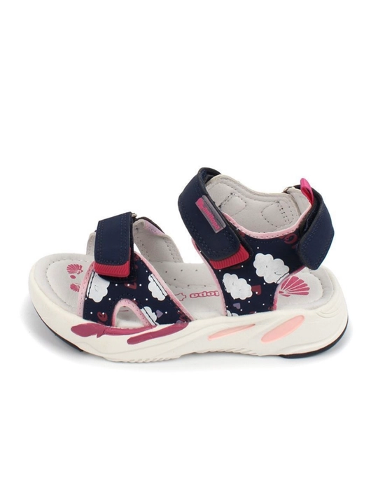 Piyoda va bog'da qizlar uchun Velcro bilan bolalar uchun yozgi sandallar