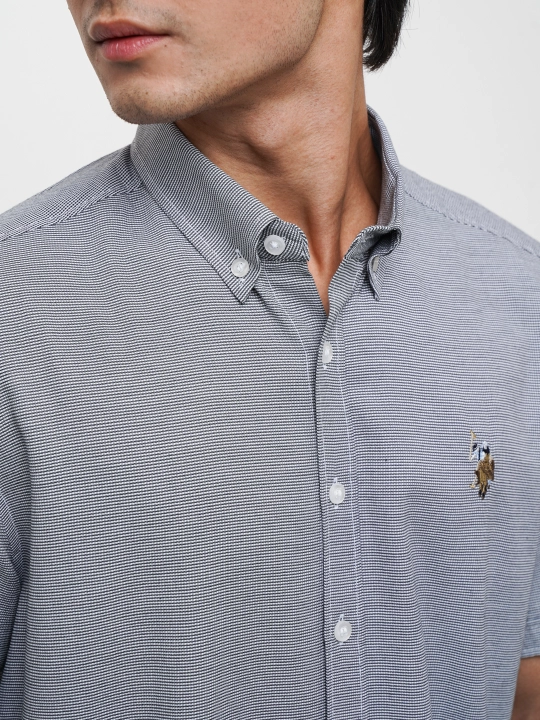 Рубашка мужская U.S. Polo ASSN l Ur1328, хлопок, с коротким рукавом, классическая
