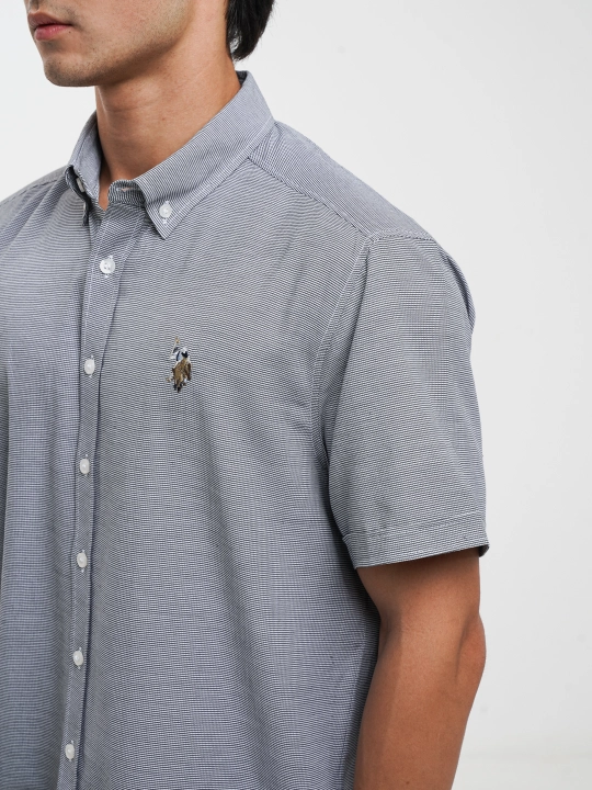 Рубашка мужская U.S. Polo ASSN l Ur1328, хлопок, с коротким рукавом, классическая