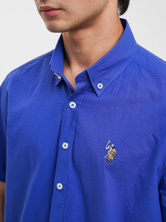 Рубашка мужская U.S. Polo ASSN l Ur1328, хлопок, с коротким рукавом, классическая