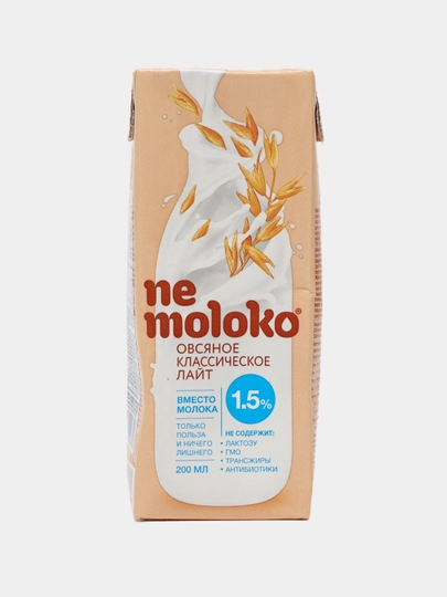 Напиток овсяный классический Nemoloko Лайт 1,5%, 200 мл — GTHORE-P07F43C