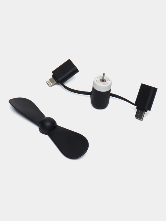 Portativ mini USB ventilyator, universal, Type-C, Micro, Lightining