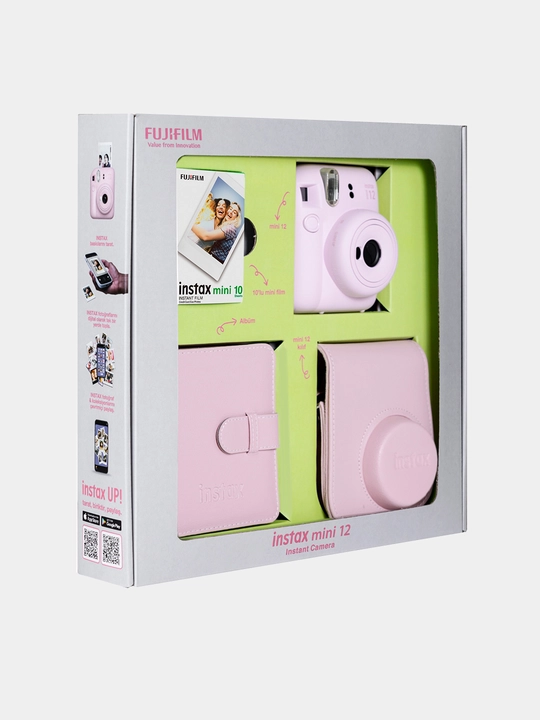 Подарочный набор Fujifilm Instax Mini 12, фотоаппарат Instax Mini 12 в комплекте