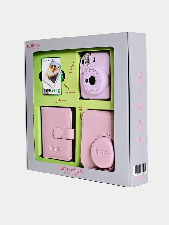 Подарочный набор Fujifilm Instax Mini 12, фотоаппарат Instax Mini 12 в комплекте