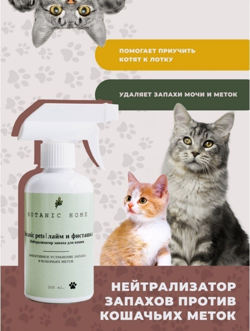 Нейтрализатор запахов мочи Botanic Home, удалитель кошачьих меток купить по  низким ценам в интернет-магазине Uzum (641469)