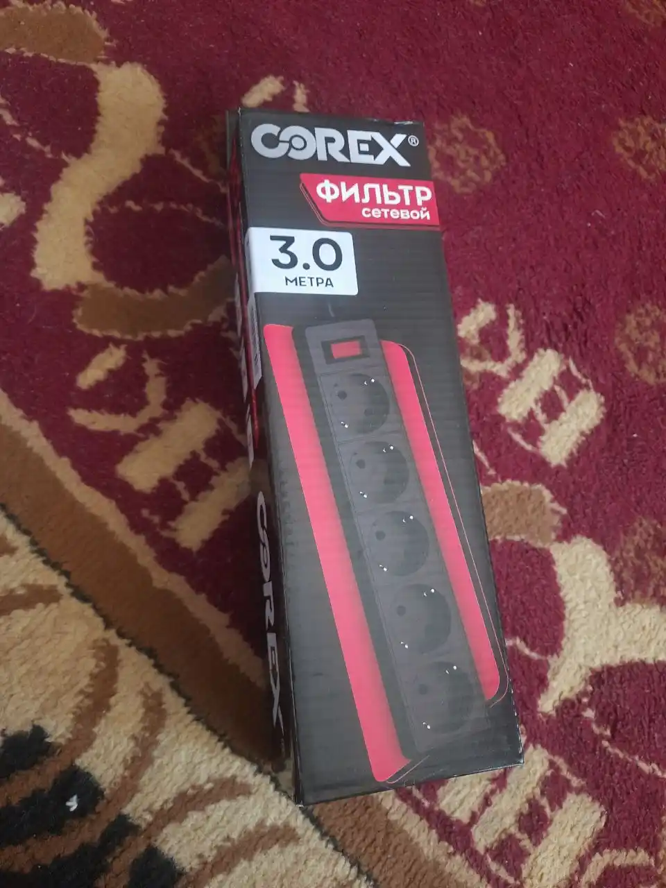 Сетевой фильтр Pilot с выключателем, Corex 1.8 м, 3 м, 5 м