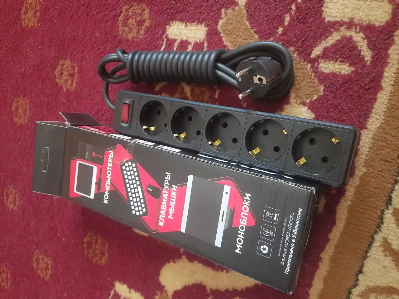 Сетевой фильтр Pilot с выключателем, Corex 1.8 м, 3 м, 5 м