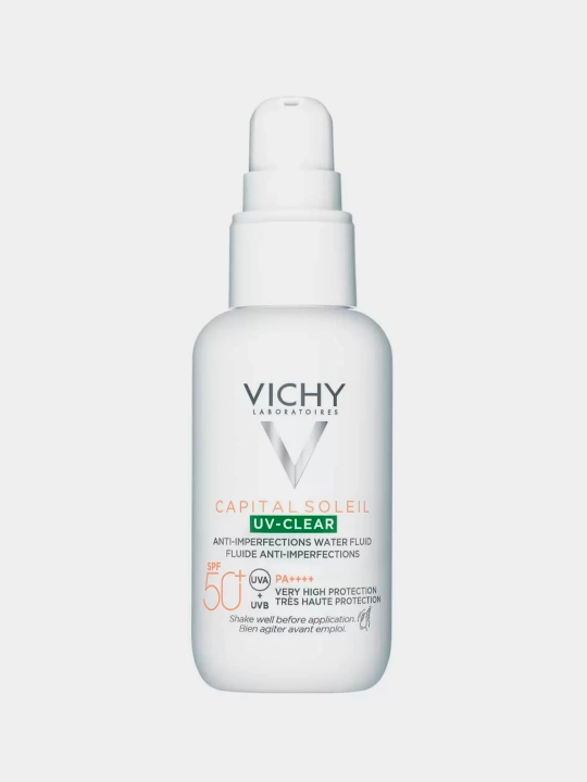 Невесомый солнцезащитный флюид для лица VICHY CAPITAL SOLEIL UV-CLEAR  SPF 50+, 40 мл