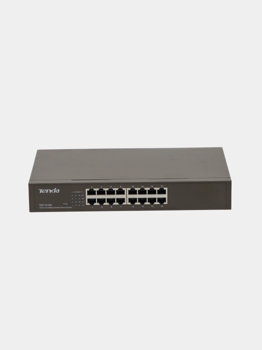 Настольный 16-портовый коммутатор Tenda TEF 1016D Хаб