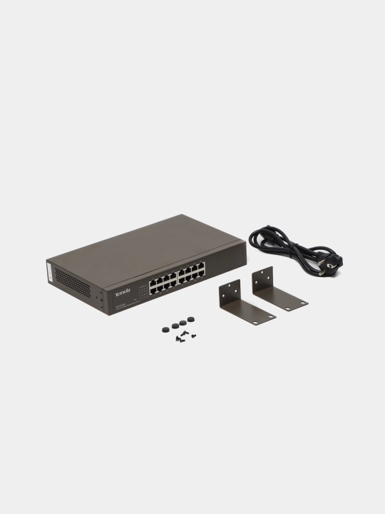 Настольный 16-портовый коммутатор Tenda TEF 1016D Хаб - 
