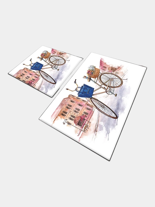 Комплект ковриков в ванную комнату, 60 * 100, 50 * 60 см