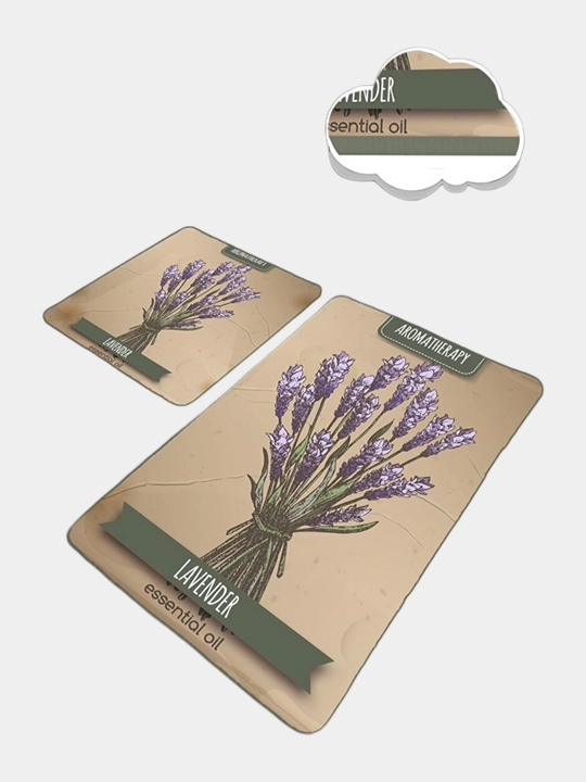 Комплект ковриков в ванную комнату, 60 * 100, 50 * 60 см