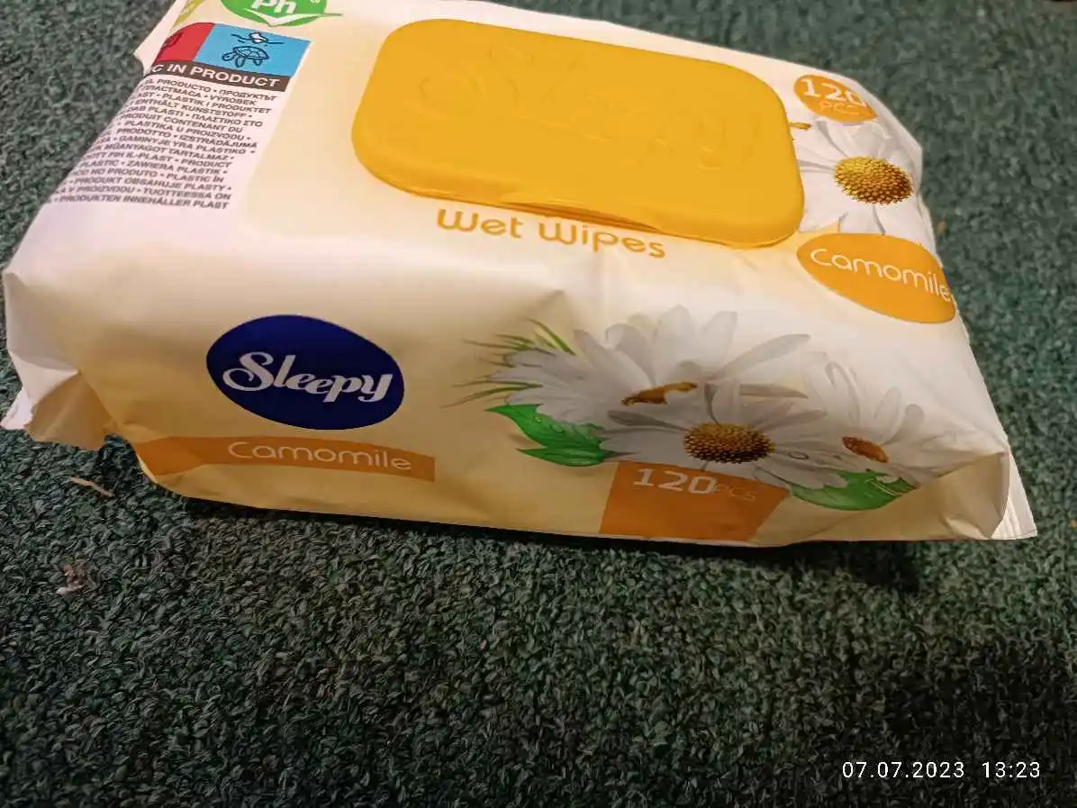 Nam salfetkalar Sleepy "Camomile", 120 dona