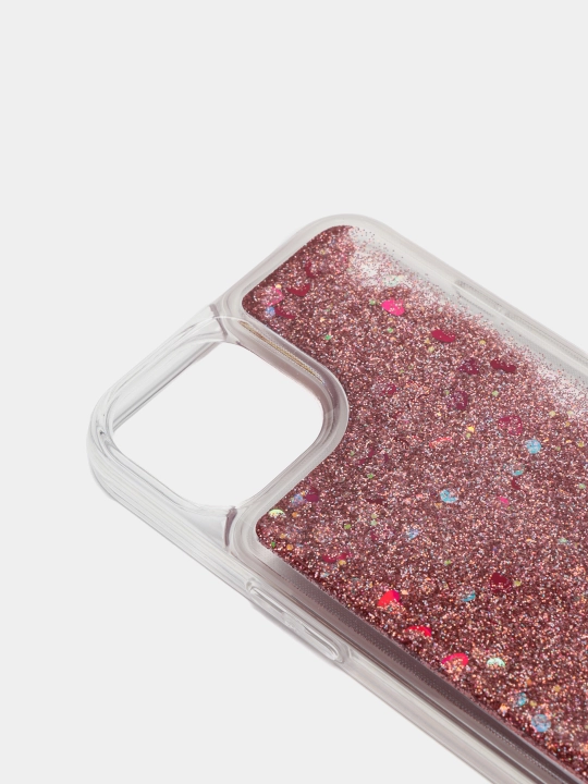 Ayollar silikonli g'ilofi yaltiroqlar bilan iPhone 13, 13Pro, 13 Pro Max uchun