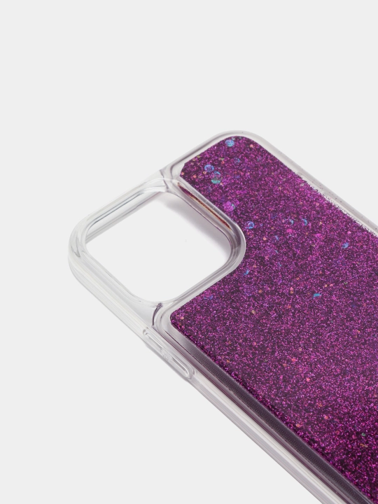 Ayollar silikonli g'ilofi yaltiroqlar bilan iPhone 13, 13Pro, 13 Pro Max uchun