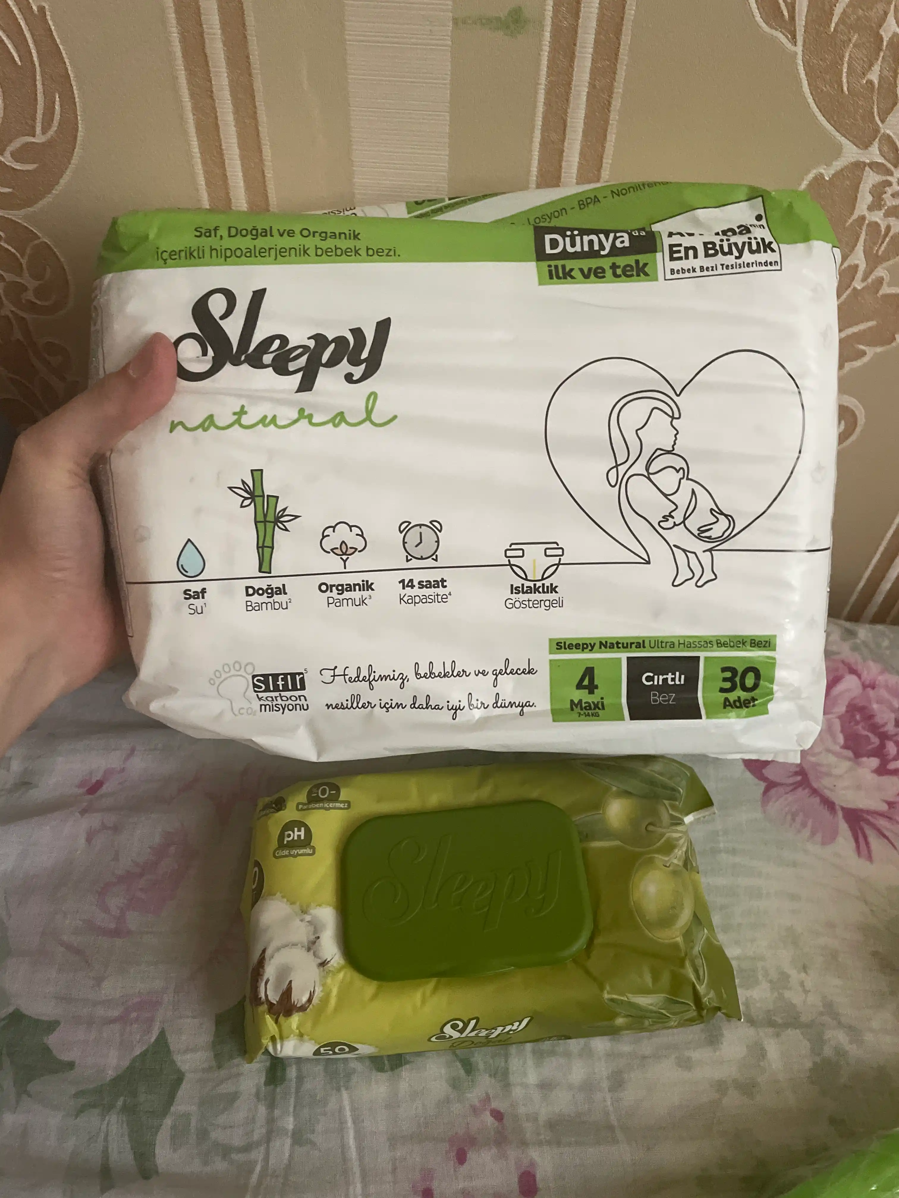 Sleepy Natural Детские подгузники Maxi №4, 7-14 кг, 30 штук
