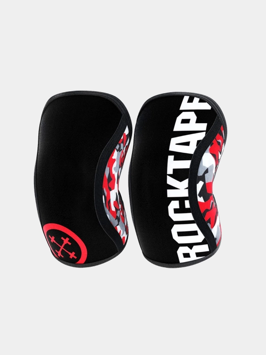 Компрессионные наколенники Rocktape Assassins, красный камуфляж, 7 мм