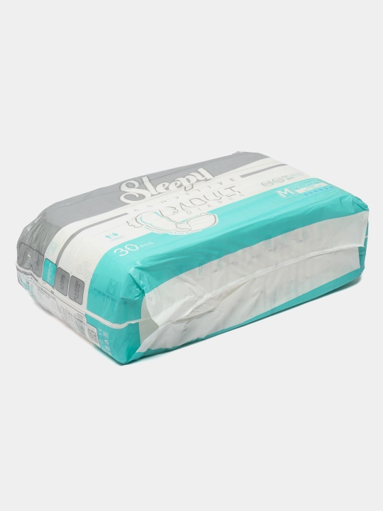 Подгузники для взрослых Sleepy Sensitive №2, M, 30 шт, (85-125 см), мягкие, впитывающие