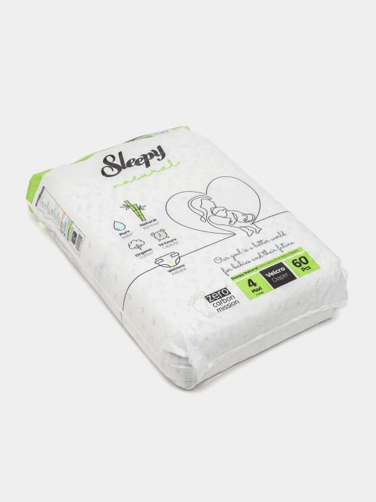 Bolalar tagliki Sleepy Natural Jumbo, №4, 7-14 kg, 60 dona