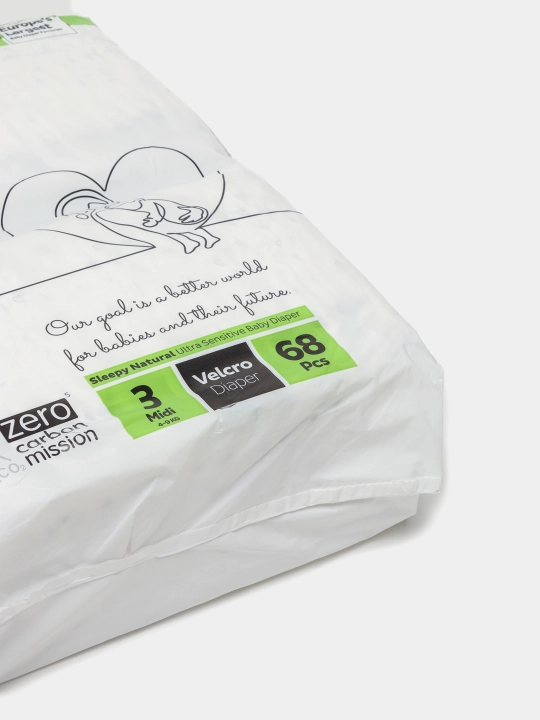 Bolalar tagliki Sleepy natural jumbo №3, 4-9 kg, 68 dona