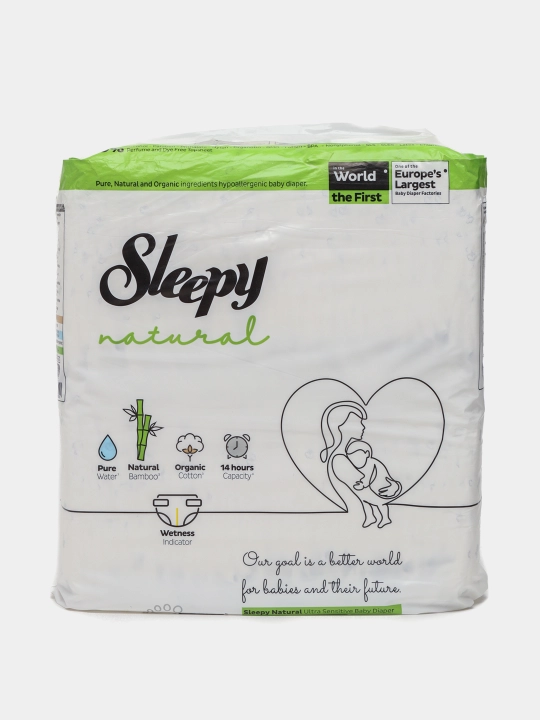 Bolalar tagliki Sleepy natural jumbo №3, 4-9 kg, 68 dona
