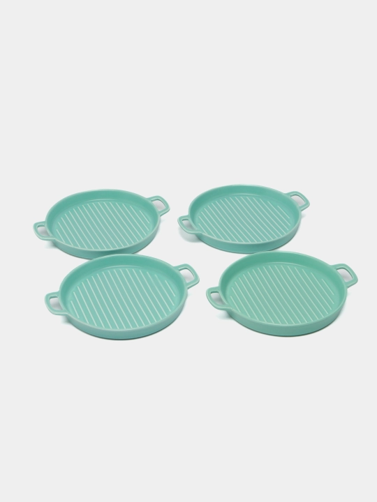 Keramikadan ishlangan dumaloq likopchalar Happy Kitchen, 4 in 1 - 
