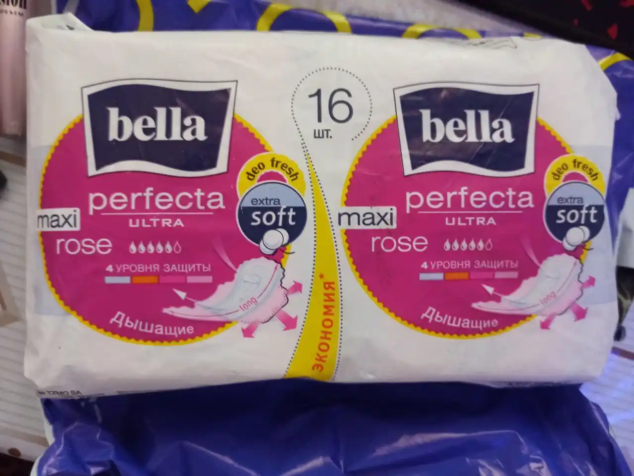 Prokladkalar gigiyenik Bella Perfecta Maxi Rose, ultra yupqa, 5 tomchi, 16 dona