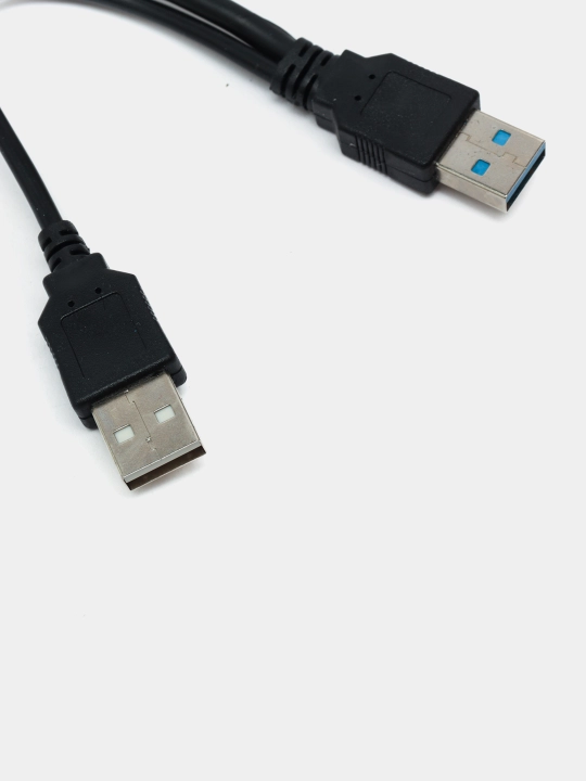 Adapter kabeli HDD SATA USB 3.0 uchun 3.0 yordamchi quvvatga ega, ikkita USB