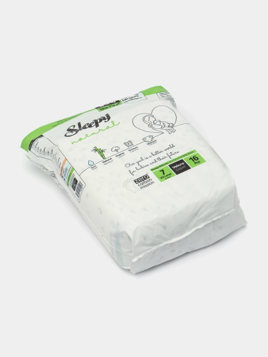 Sleepy Natural Детские подгузники №7, 20-30 кг, 16 штук