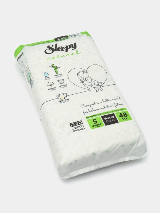 Детские подгузники Sleepy Natural Jumbo, №5, 11-18 кг, 48 шт