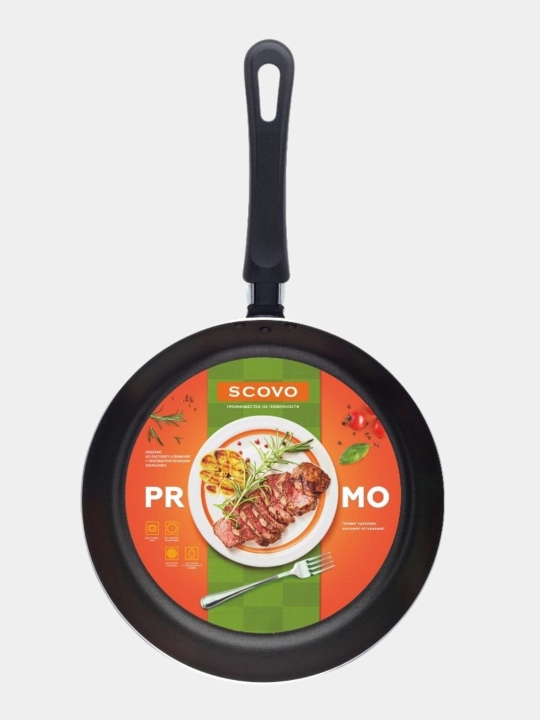 Сковорода со стеклянной крышкой Scovo Promo PA-009, 24 см