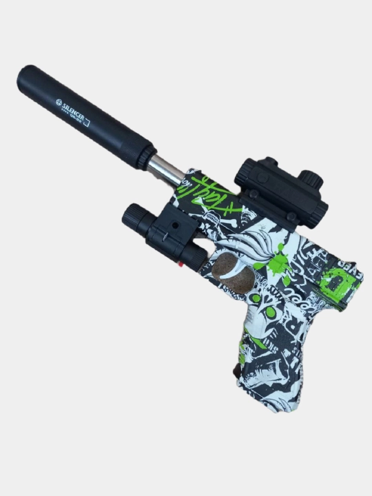 Игрушечный орбиз пистолет с глушителем, Glock P18C