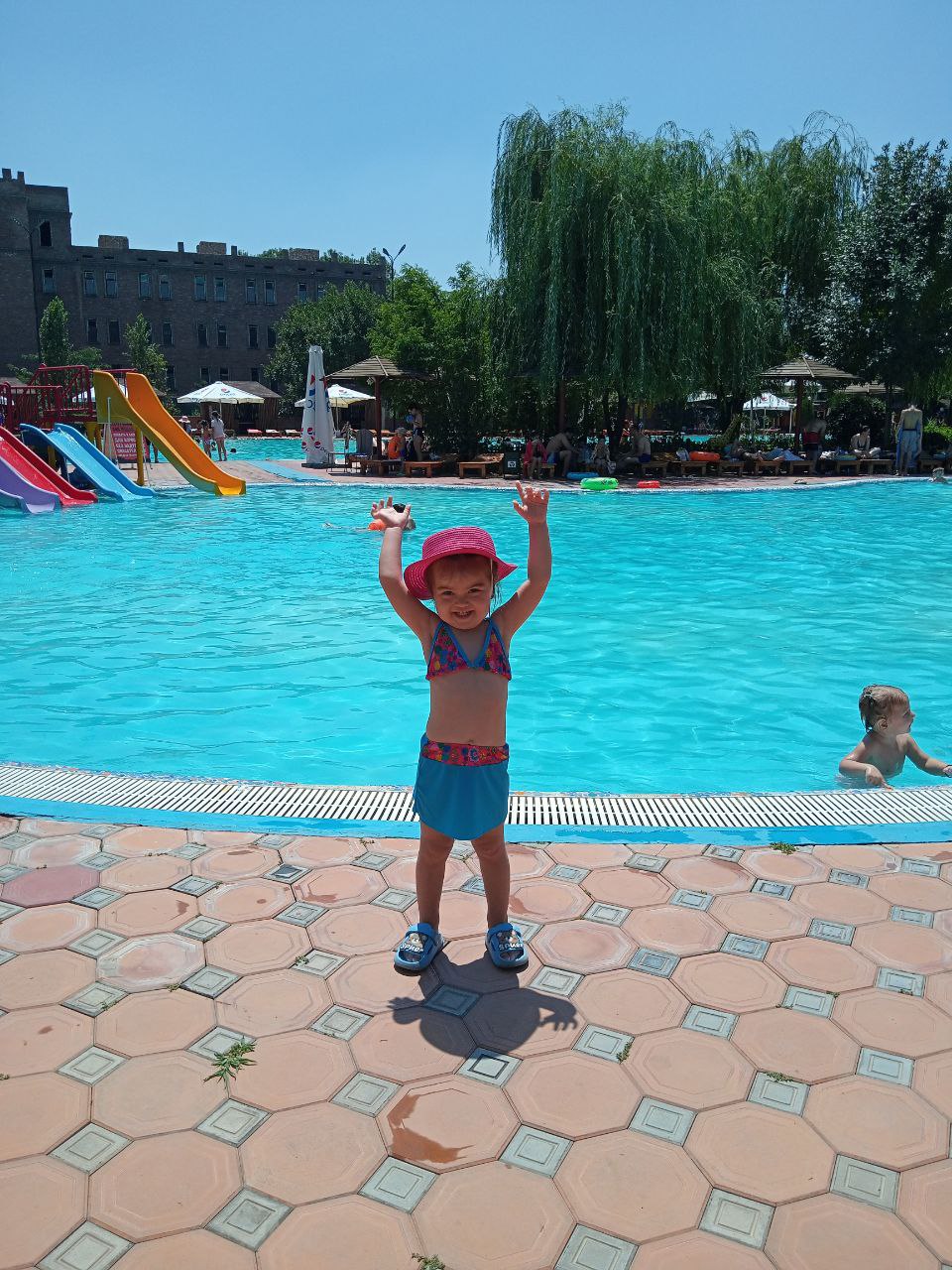Купальник на девочку раздельный, 3 в 1, на 2 - 10 лет 