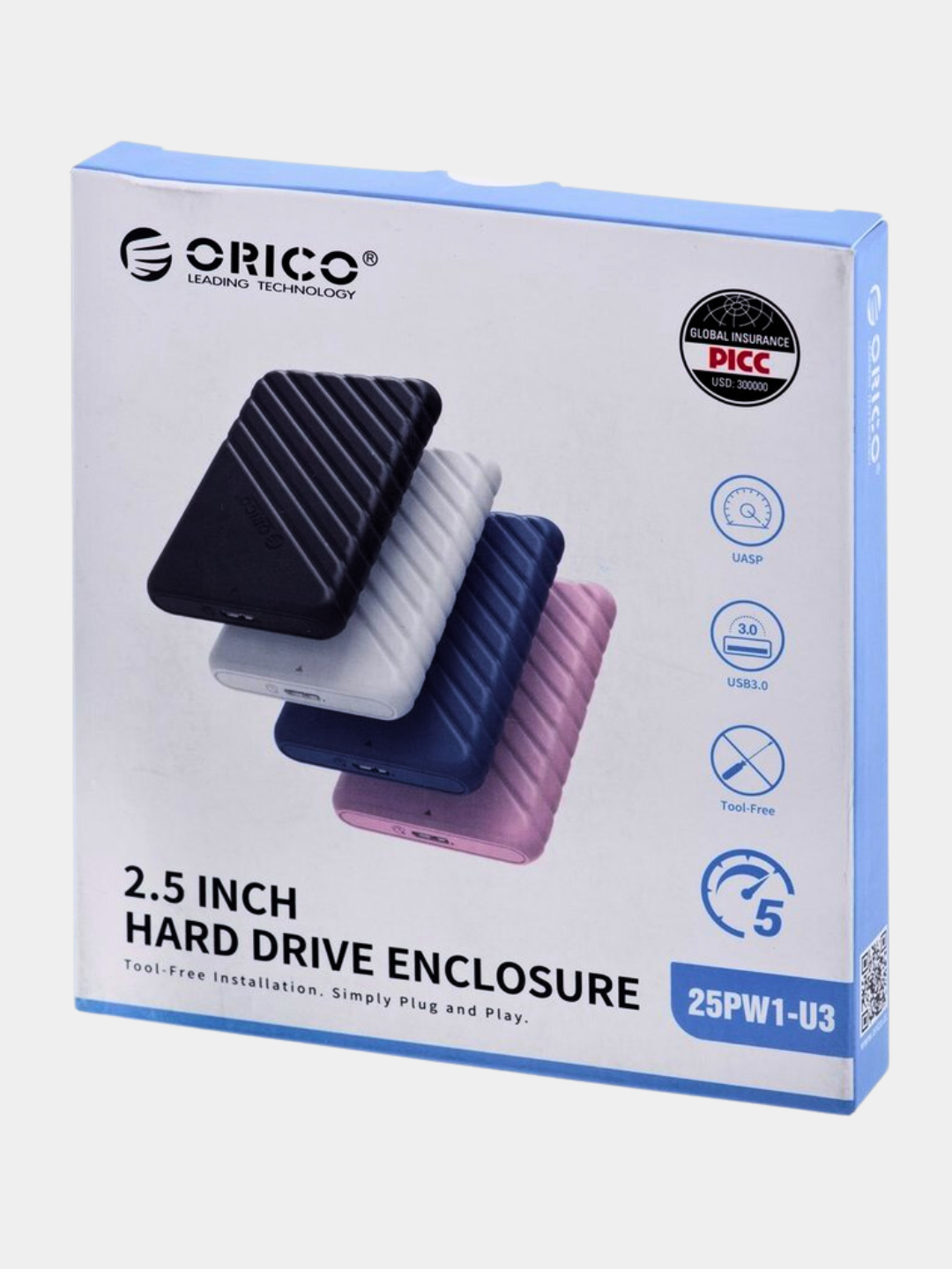 Корпус для внешнего жесткого диска Orico 25PW1-U3, 2.5"-дюймовый, SATA ...