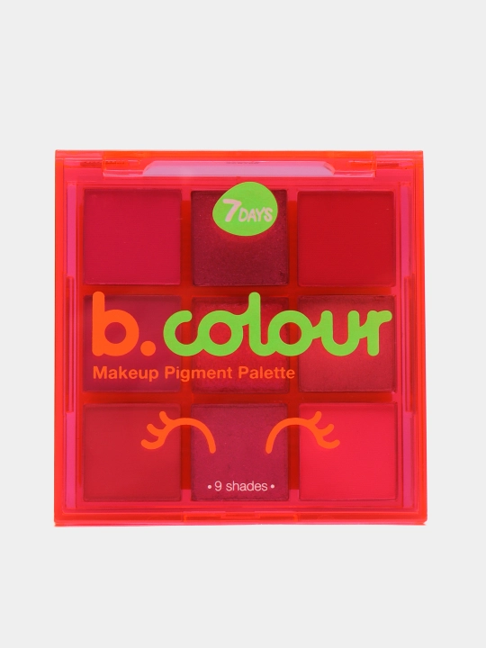 Палетка теней для век 7Days B.Colour, тон 01, 9 гр