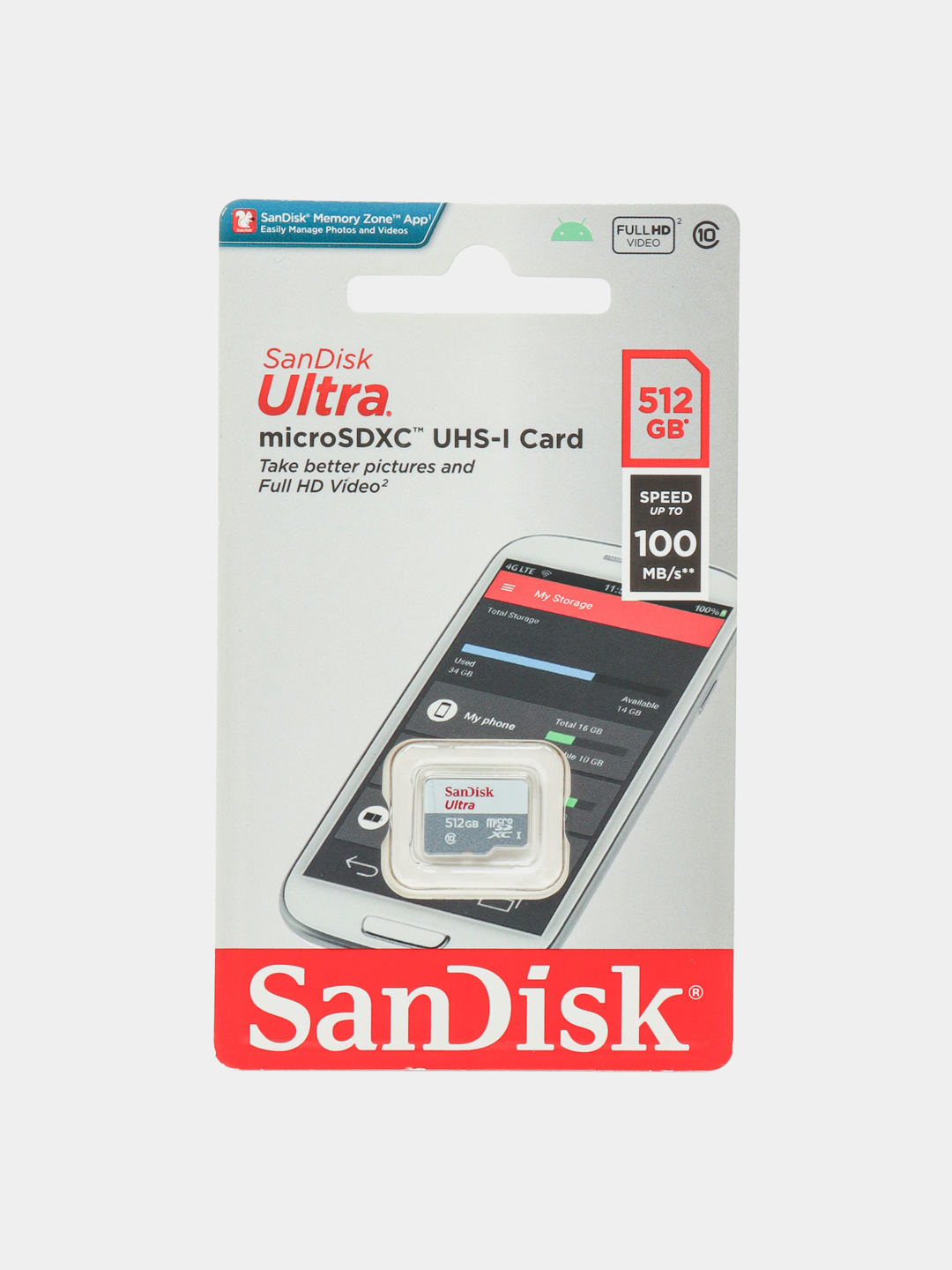 Флешка Micro SD SanDisk, 512 GB купить по низким ценам в интернет ...