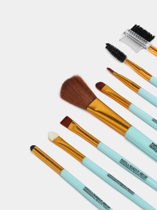 Набор кистей для макияжа Fashion make up brush With Powder puff, 8 шт 