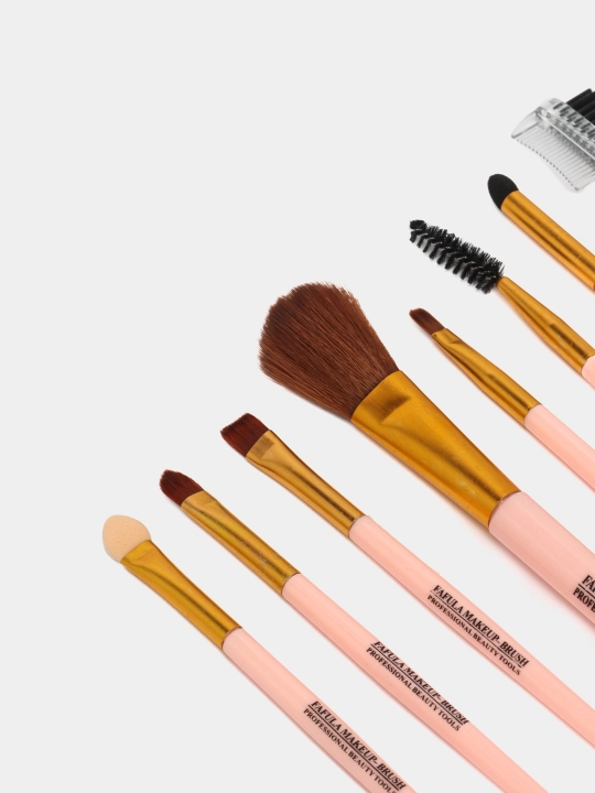 Набор кистей для макияжа Fashion make up brush With Powder puff, 8 шт 