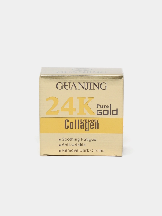 Гидрогелевые патчи для глаз Guanjing 24K Gold Collagen, с золотом и коллагеном, 60 шт - 