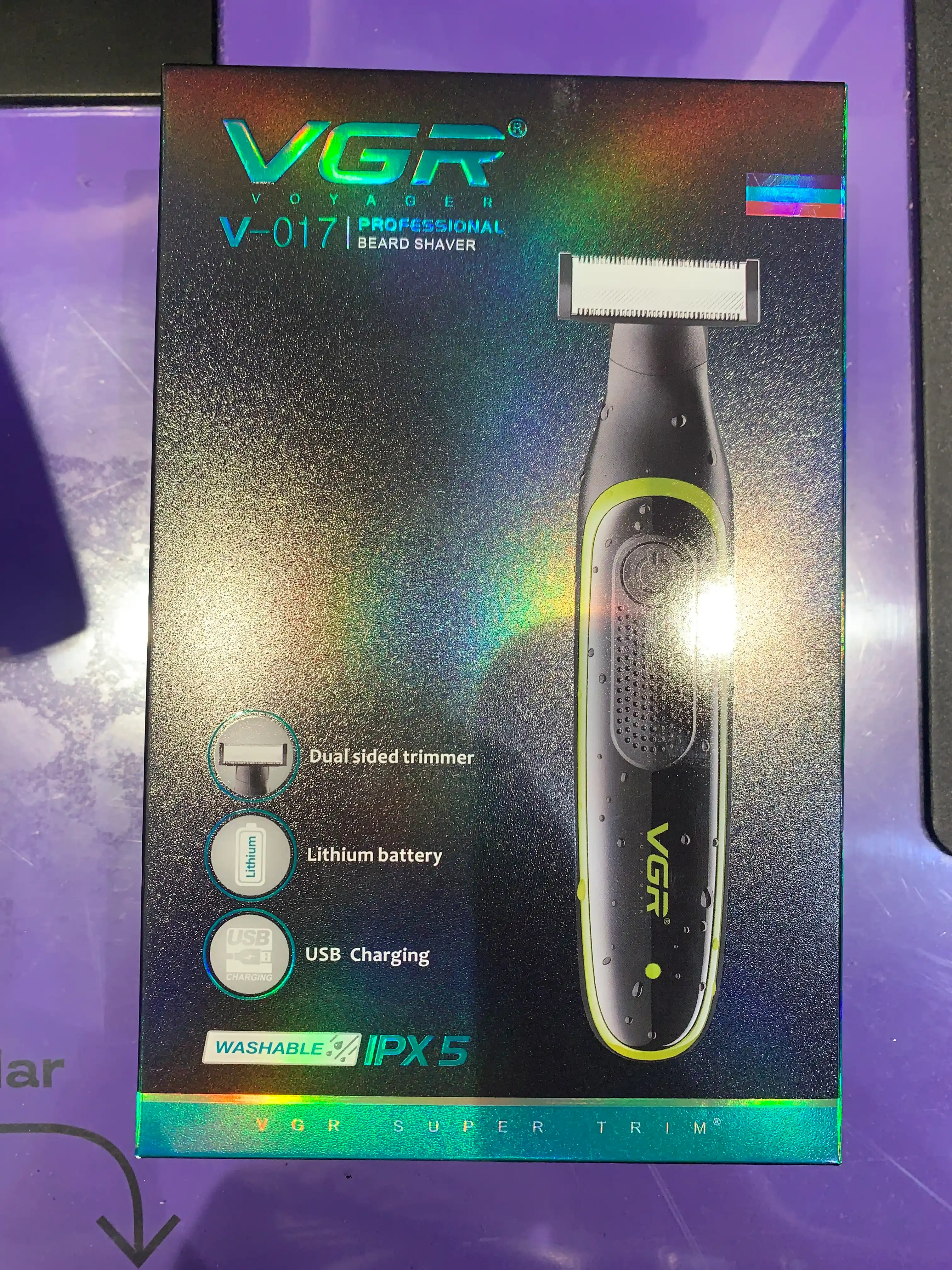 Soqol va mo‘ylov trimmeri, VGR V-017/VGR V-393, simsiz elektr ustara, ixcham